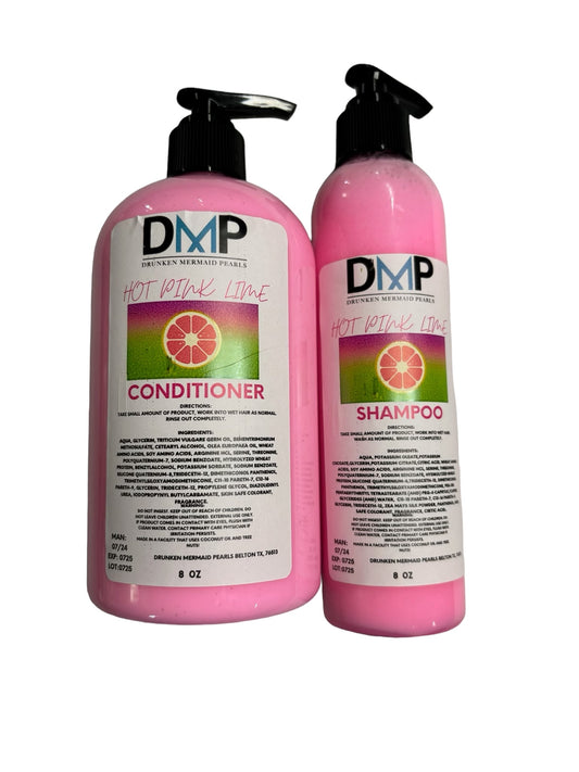 Hot Pink and Lime Liquid Shampoo & Conditioner