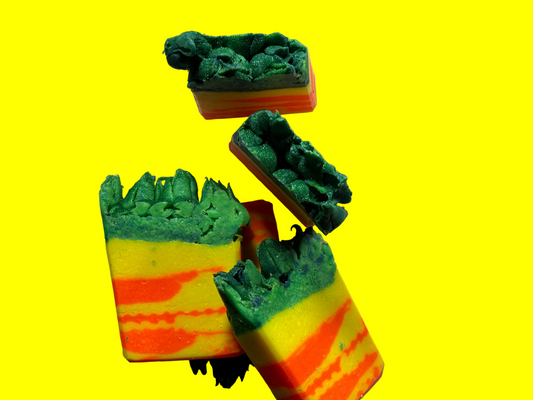 Screaming pineapple cold processed Soap